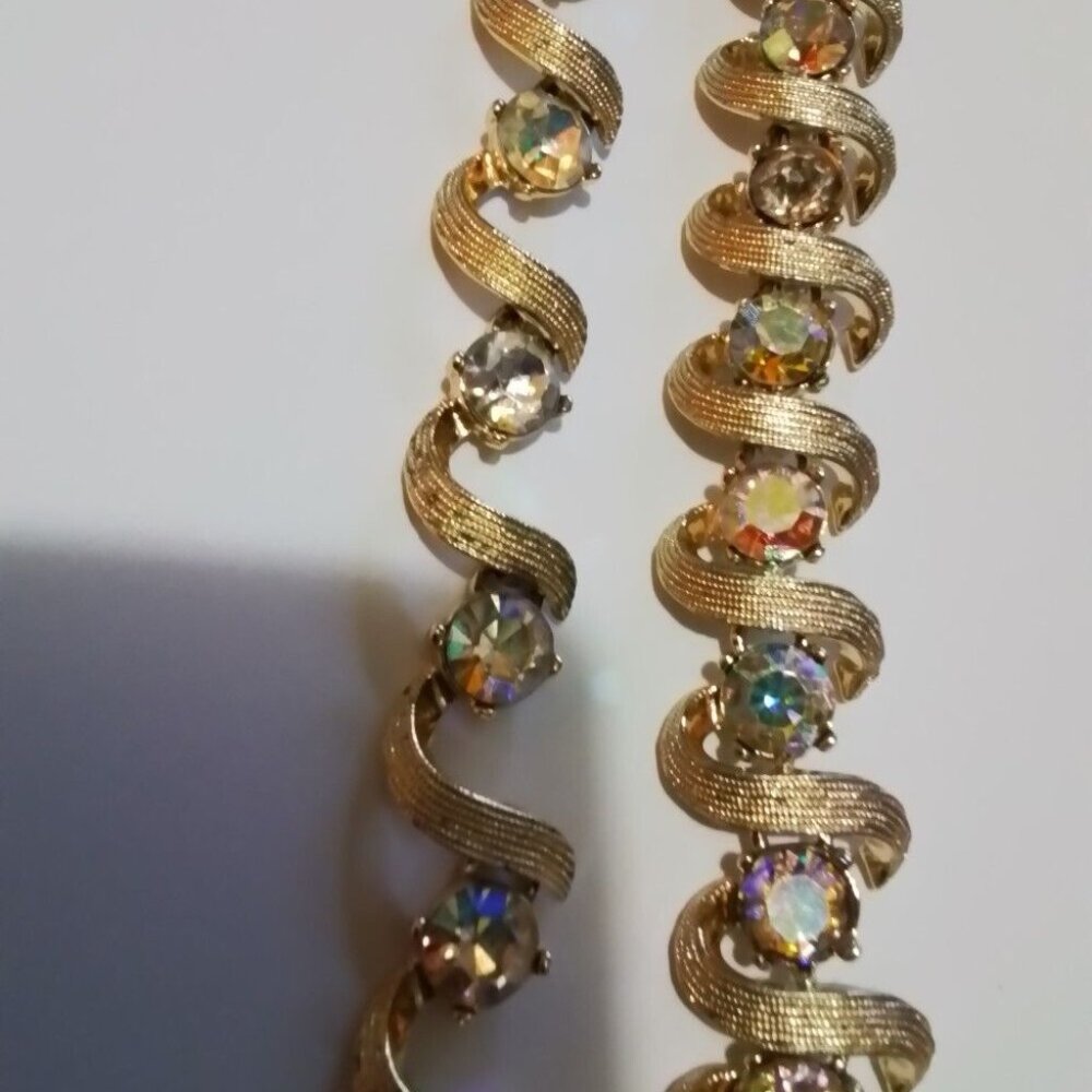 Kramer Set Erings Bracelet And Necklace Watermelon Rivoli Rimestones Rg1